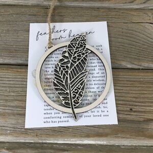 Feathers from Heaven Story Card Christmas Ornament